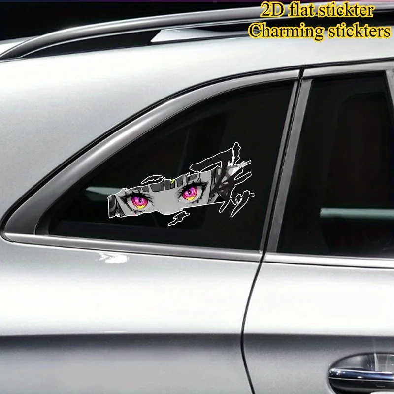 Anime Eyes Car Sticker Waterproof Vinyl Decal for JDM Auto Laptop PC Case Scratch Resistant Colorful Decoration