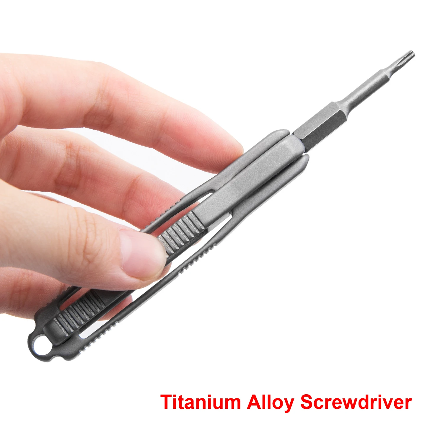 TC4 سبائك التيتانيوم مقبض زهر البرقوق سداسية مفك البراغي، المحمولة EDC تفكيك أداة صغيرة، A1293 #2