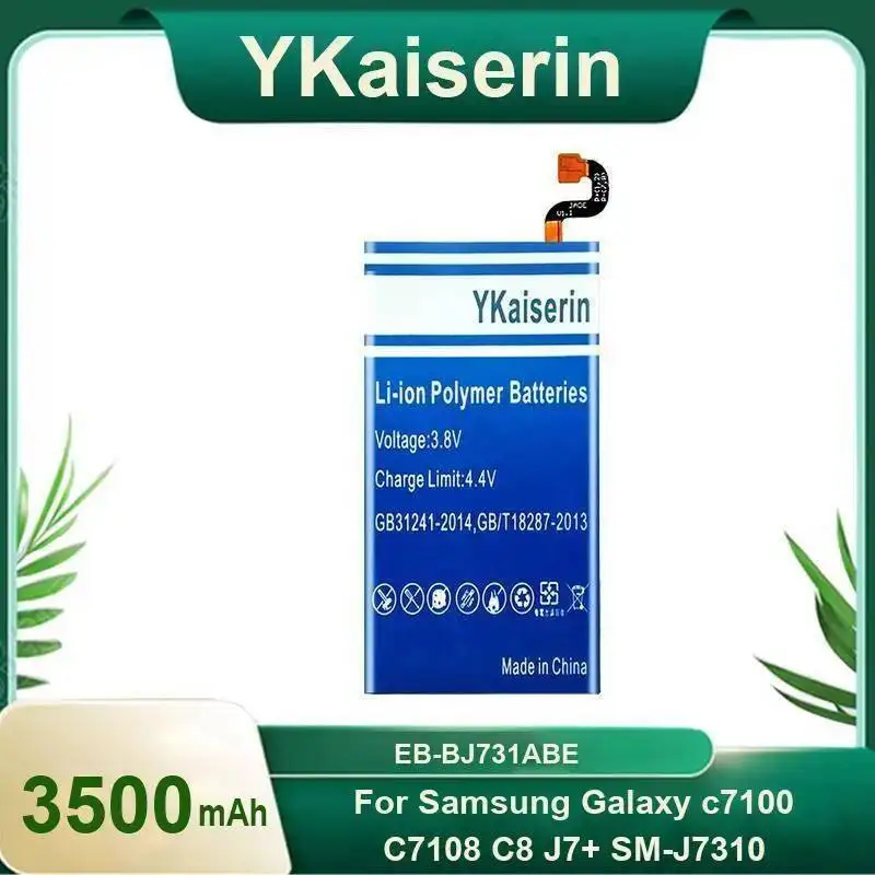 

Безопасный и надежный аккумулятор для мобильного телефона 3500 мАч для Samsung Galaxy C7100 C7108 C8 J7 + SM-J7310 высокой емкости EB-BJ731ABE
