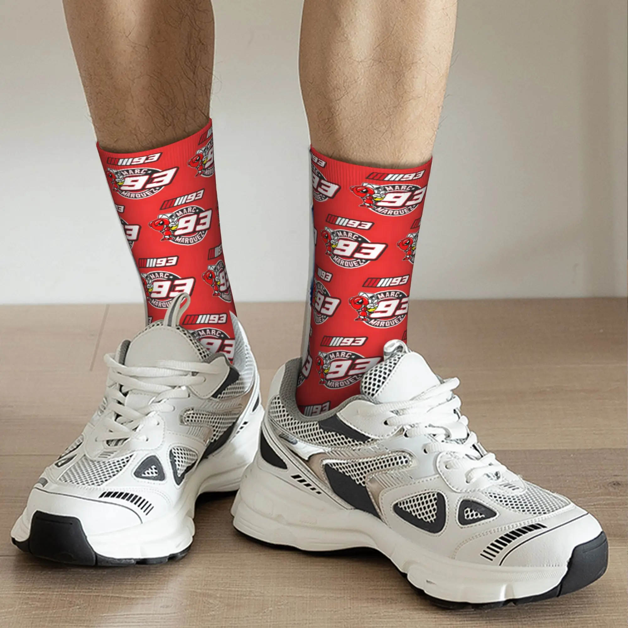Custom M-Marcs Dress Socks Mens Womens Warm Fashion Baby Alien Cool Red Ant Motorcycle M-Marcs 93 Sports Crew Socks