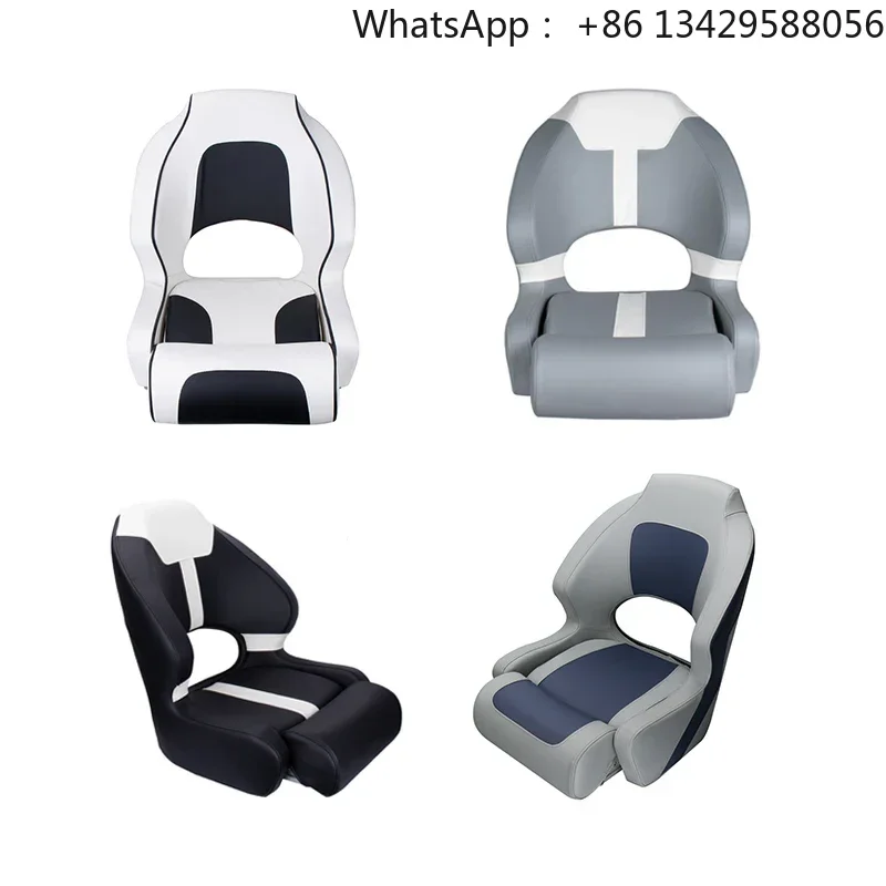 

Winibo High Back Waterproof Sunscreen Boat Seat Soft Folding Chair Thickened Sponge Padding Hinge Yacht Marine Supplies Plastic