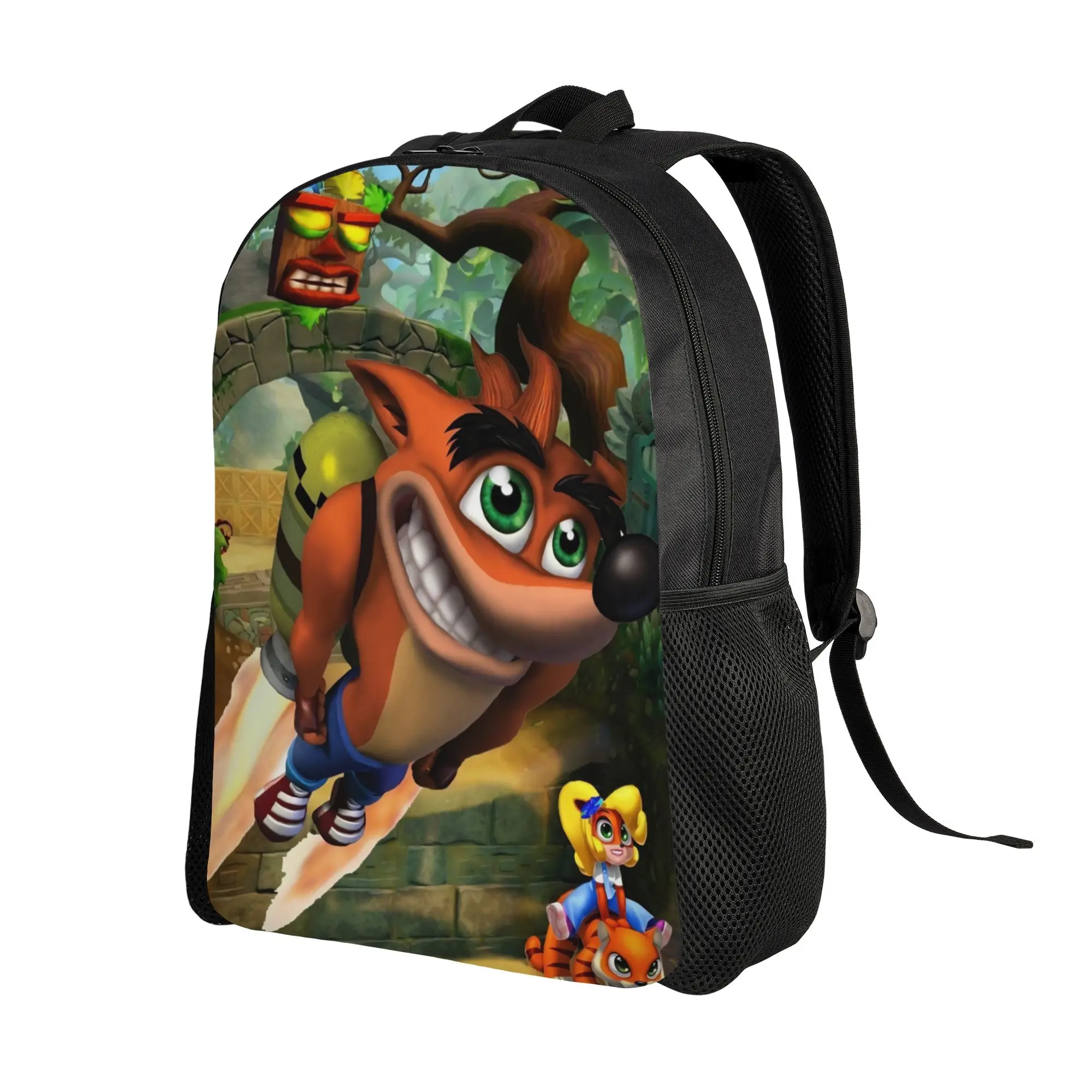Crashd Bandicoots Game Backpack for Men Women Fashion Student Work Daypack Aku College Canvas Bags Sports
