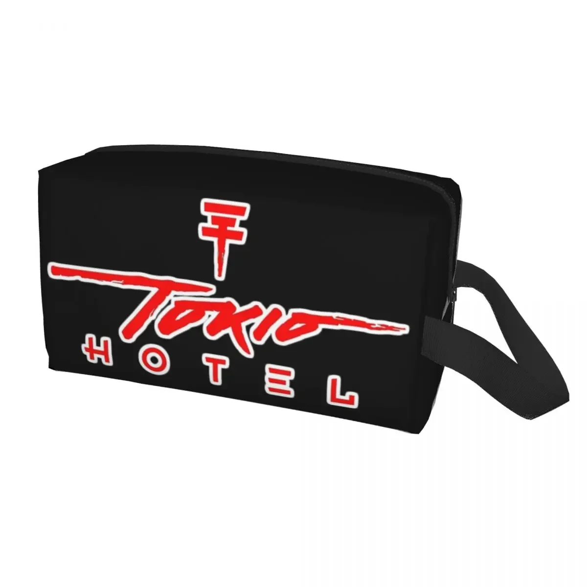 Custom Tokio Hotels Heavy Metal Pop Rock Toiletry Bag for Women Cosmetic Makeup Organizer Ladies Beauty Storage Dopp Kit Case