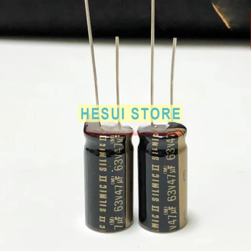 ELNA Audio Capacitor de fiebre RFS SILMIC II 63V47UF 10X20 Ina Brown God Pies de cobre sin oxígeno