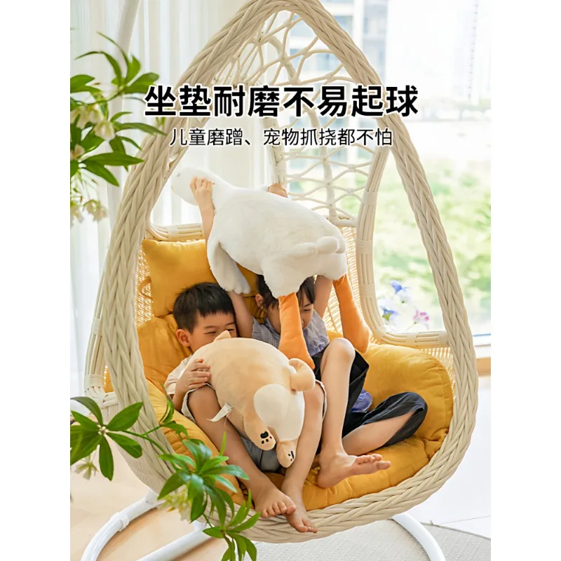 Peacock hanging basket swing indoor home single bird's nest living room hammock Internet celebrity cream style balcony cradle