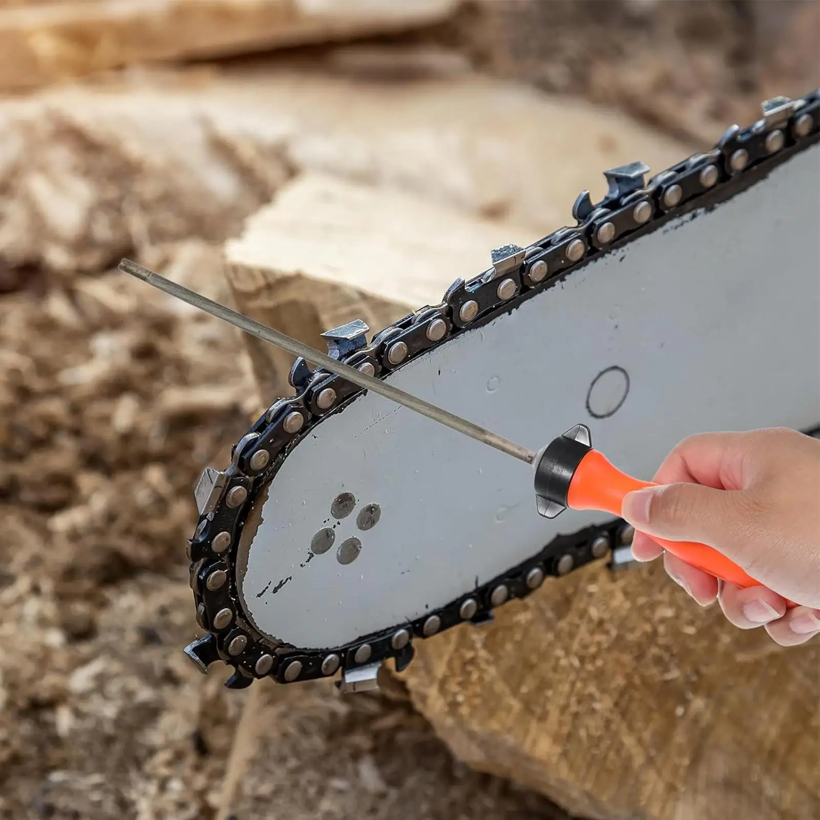 

Chain Saw File Handle 8 Pieces 4mm-5mm Nylon Precise Chainsaw Files Round Handles For Adults Professionals Enthusiasts Beginners