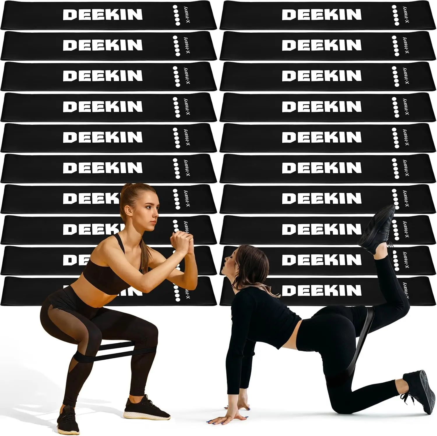 

20 Pack Resistance Bands Loop Exercise Bands for Home Fitness Gym Yoga with 40-50 Lbs Resistance