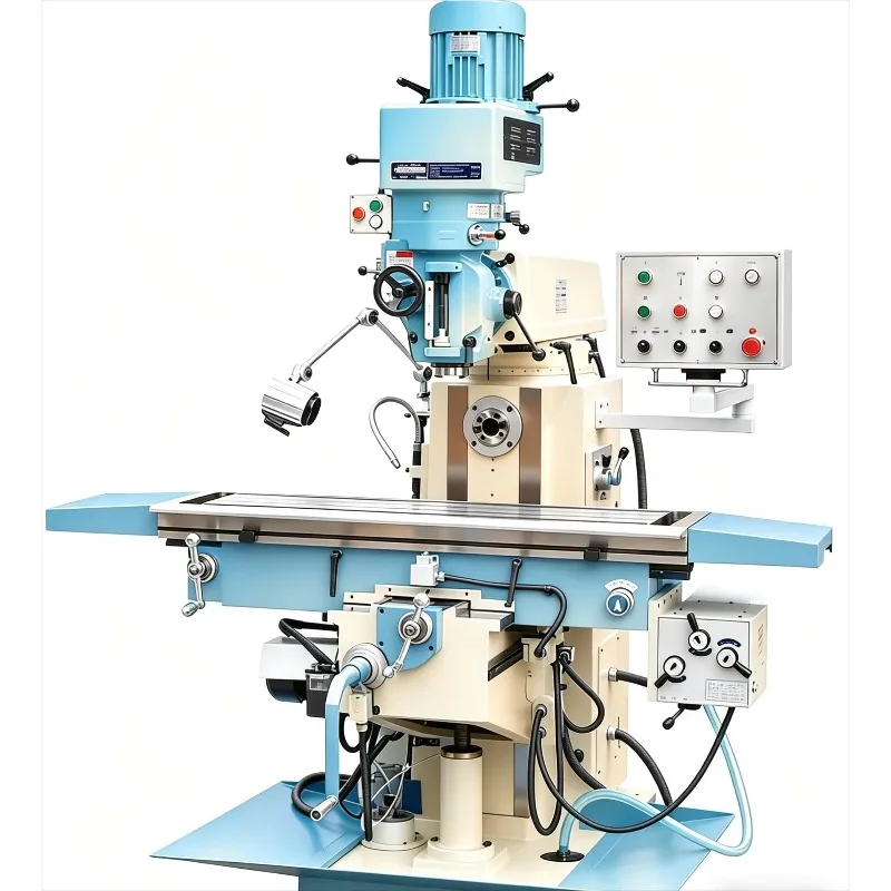 High Performance 4H Light Duty Ram Turret Vertical Manual Milling Machine R8 Spindle Taper Multi-Voltage 50-5440 RPM 1 Year