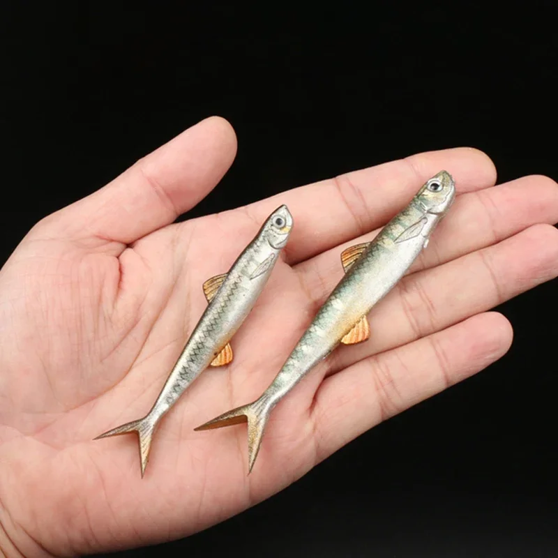 3d printedFishing soft lure shad Frog foot Jig Wobblers Artificial silicone bait 75mm 95mm 3D eyes for bass pike fishing Tackle