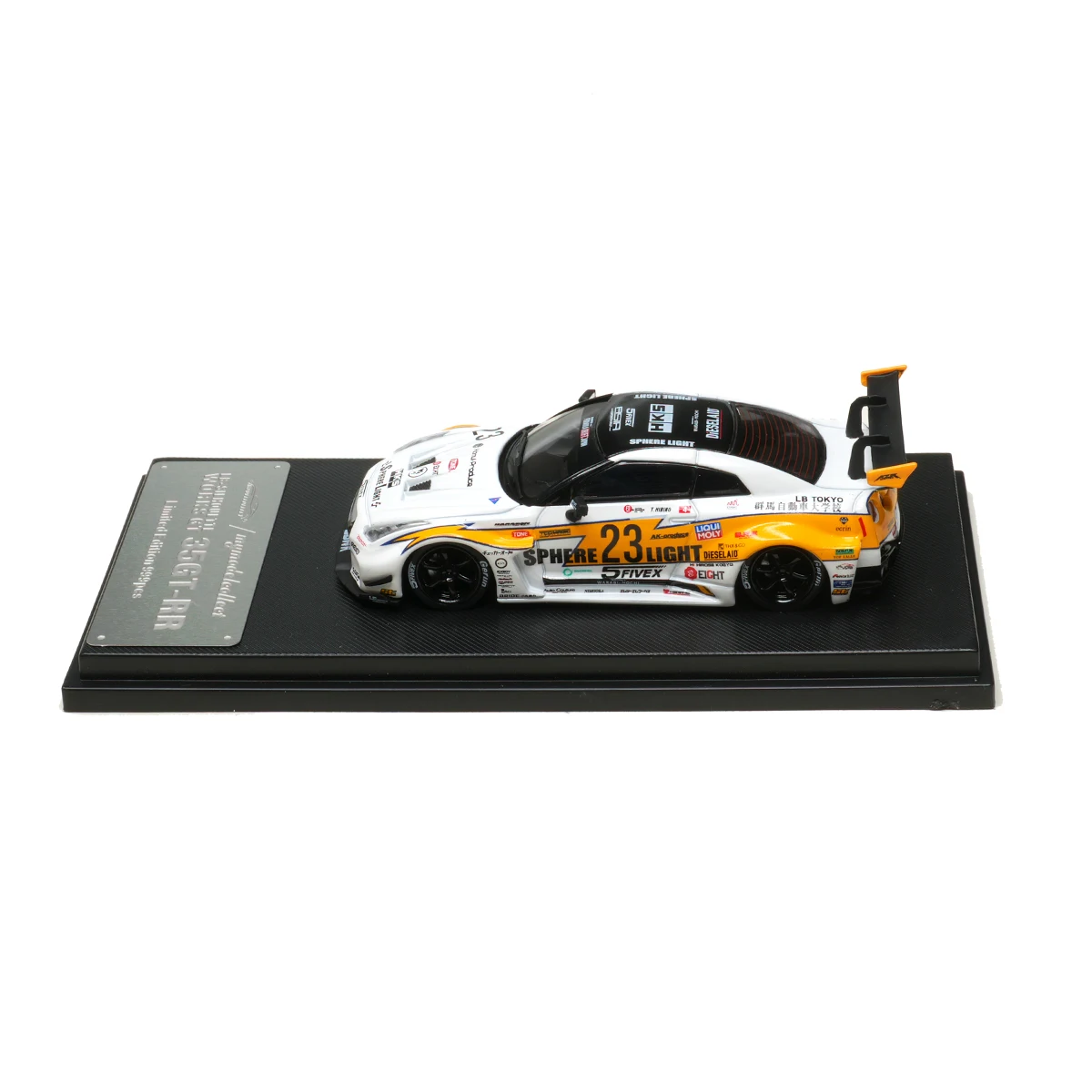 MC In Stock 1:64 LBWK GTR R35 White Flash 23 1.5 3.0 35GT-RR Diecast Diorama Car Model Collection Toys image 5