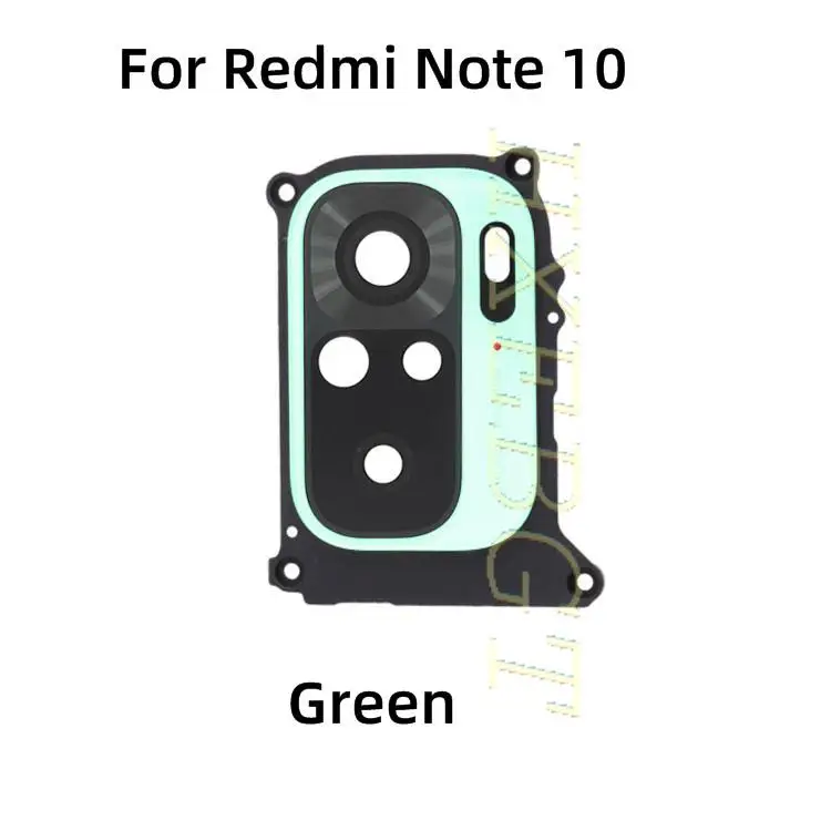 New For Xiaomi Redmi Note 10 10s Main Camera Glass Lens With Frame  Back Camera Lens Cover Smartphone Repair Parts