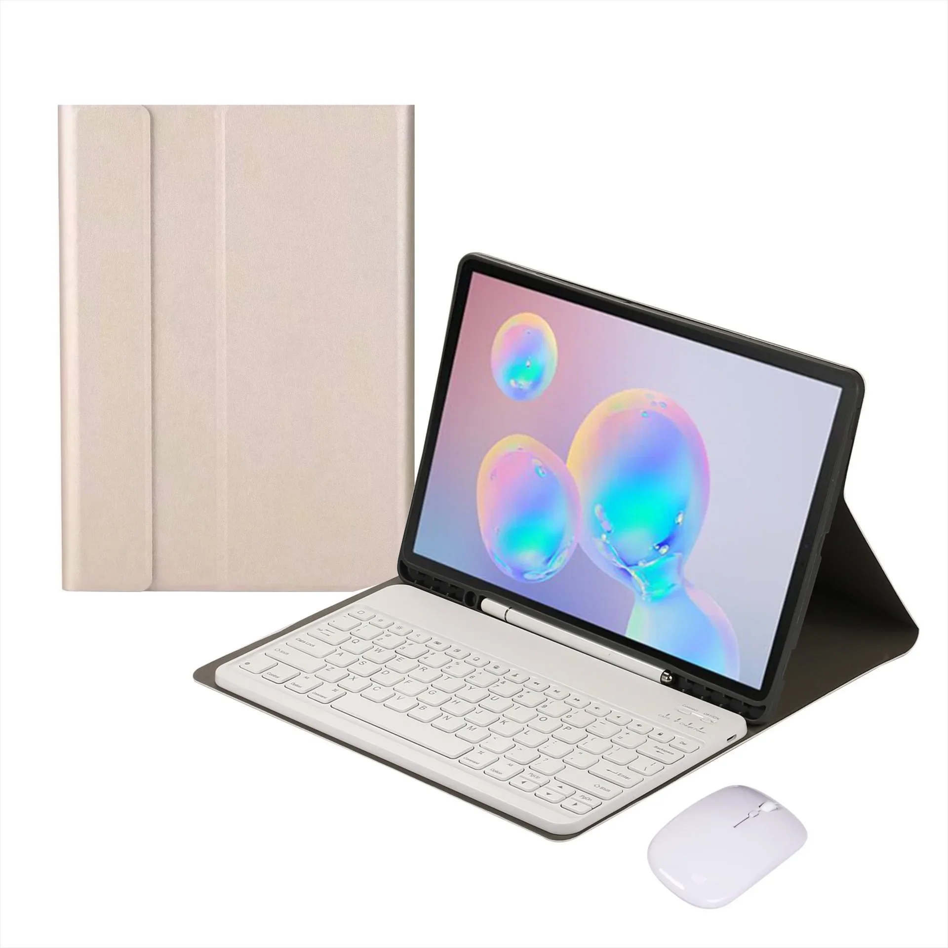 Detachable Wireless Bluetooth Keyboard Case for Samsung Galaxy Tab S7FE S7+plus S8+plus 12.4 Inch Tablet Case with Pen Slot