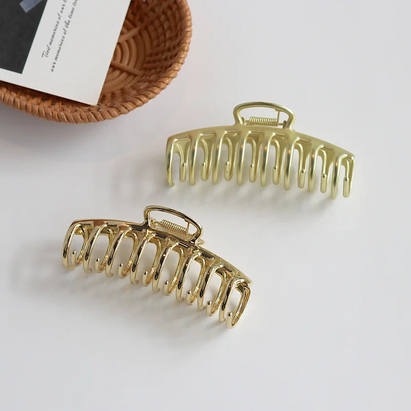 1 pezzo francese retrò europeo e americano in metallo grande clip di squalo clip di capelli temperamento, impostato da agarrare