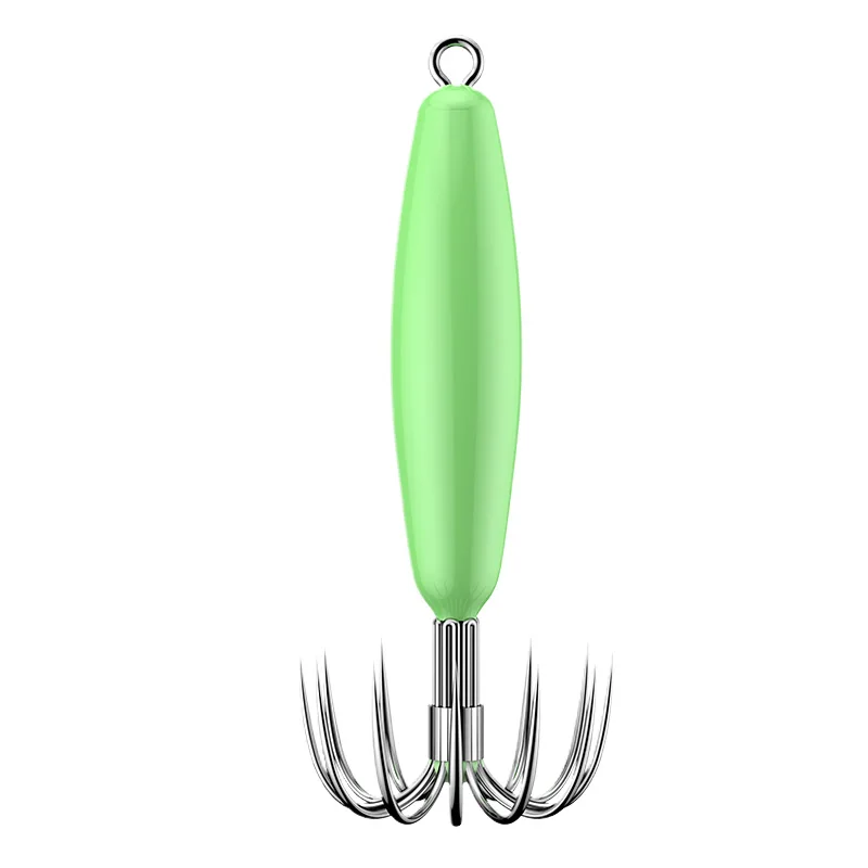 

5pcs12g-35gLuminous Horizontal Squid Jig Wood Shrimp Squid Hook 5pcs Fishing Lures Octopus Cuttlefish Shrimp Saltwater Baits