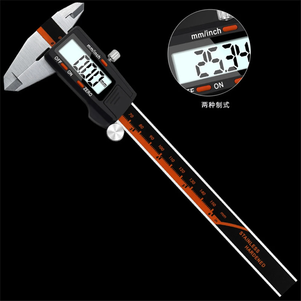 

Digital Caliper 6 Inch 0-150mm Vernier Electronic Caliper Micrometer Depth Measuring Instrument Calibrator Tools Stainless Steel