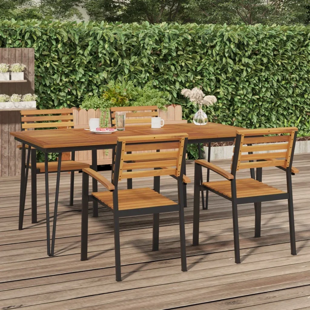 Garten tisch mit Haarnadel füßen 180x90x75 Akazie, Camping-Tische im Freien Gartenmöbel einfacher Garten für Picknick
