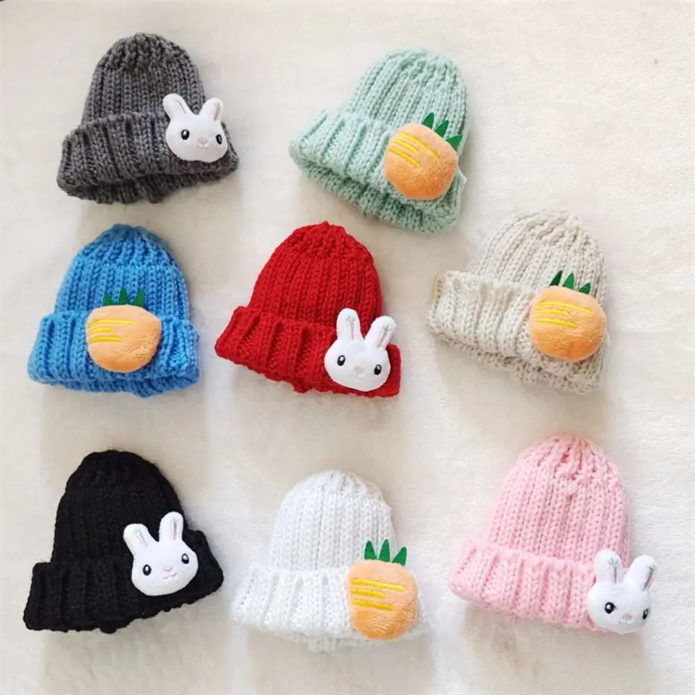 Gorro tejido a la moda, Color caramelo, 10 estilos, tocado de muñeco de peluche, accesorios para muñecas DIY de animales bonitos, muñecas de algodón de 15cm