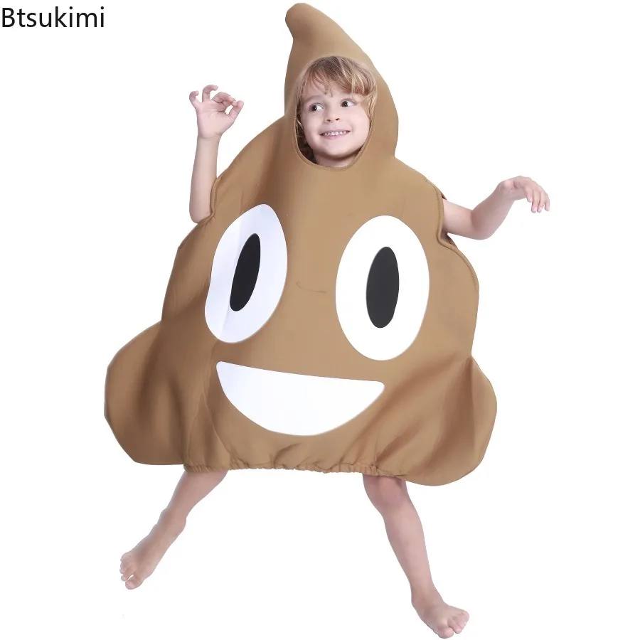 Halloween Kids Funny Party Costume Poop Composite Sponge Jumpsuit Costume Cosplay Party Prop Carnival Stage Performance Clothing