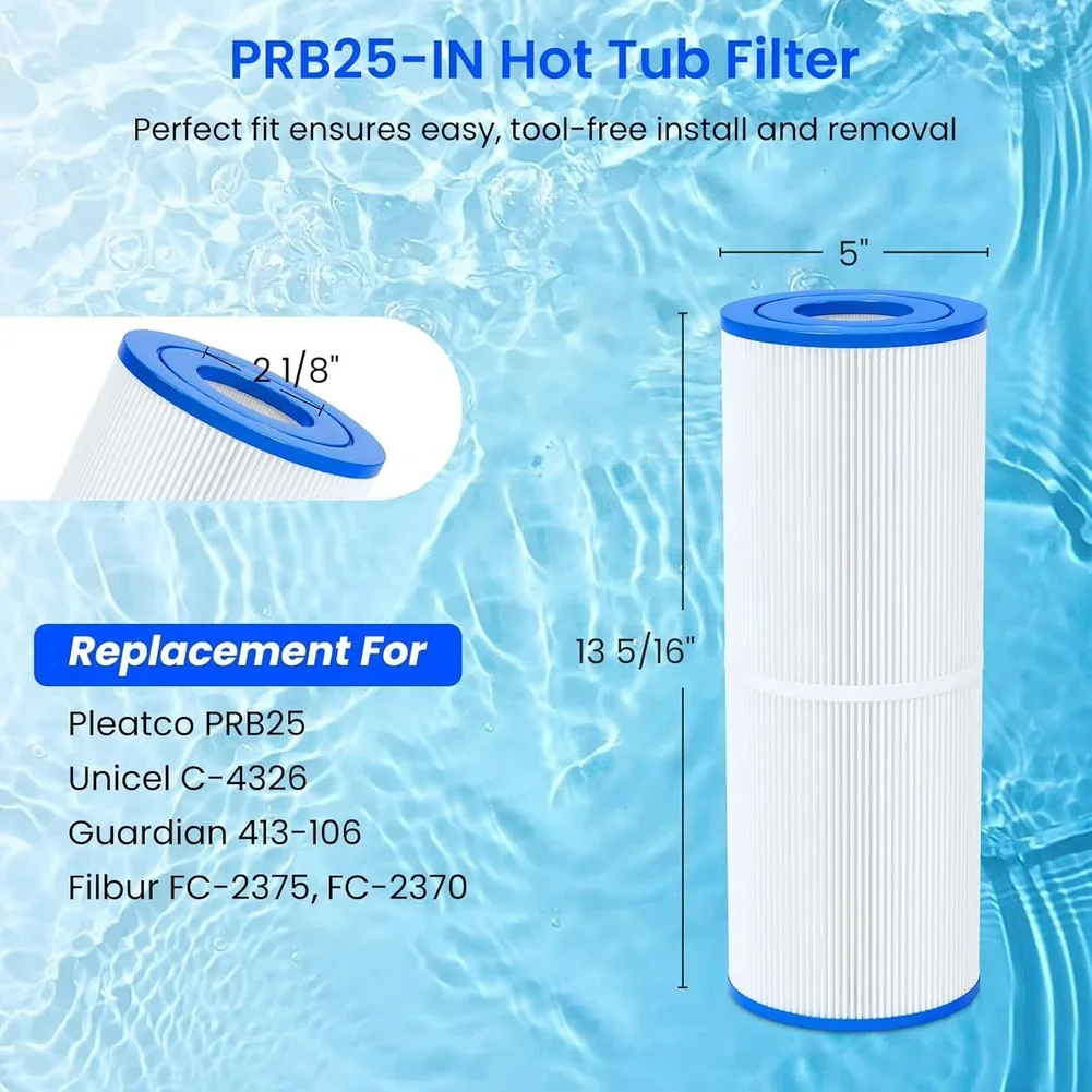 2xSPA Pool Filter Cartridge PRB25-IN Replacement For Portable Spa FC2375 FC2370 Spa Filter Compatible Drop In -Hot Tub Filter
