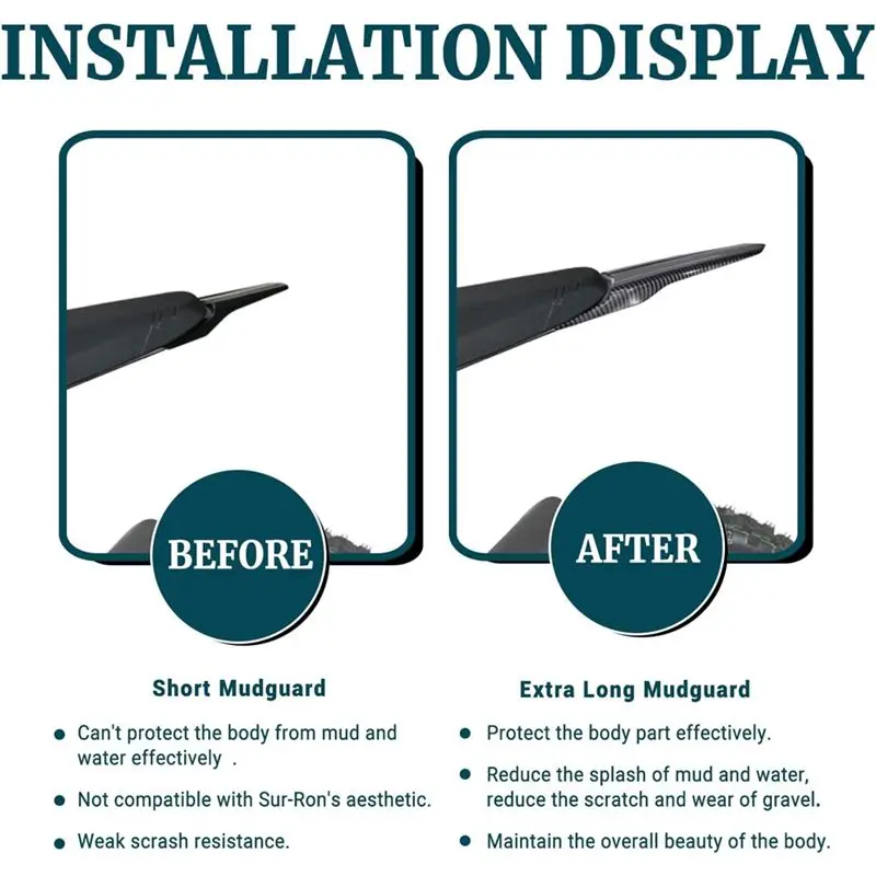 ABHY-Moto Parafango Posteriore Parafango Esteso Per Surron Light Bee X/S Segway X260 X160 Elettrico Dirt Bike Parti In Fibra di Carbonio