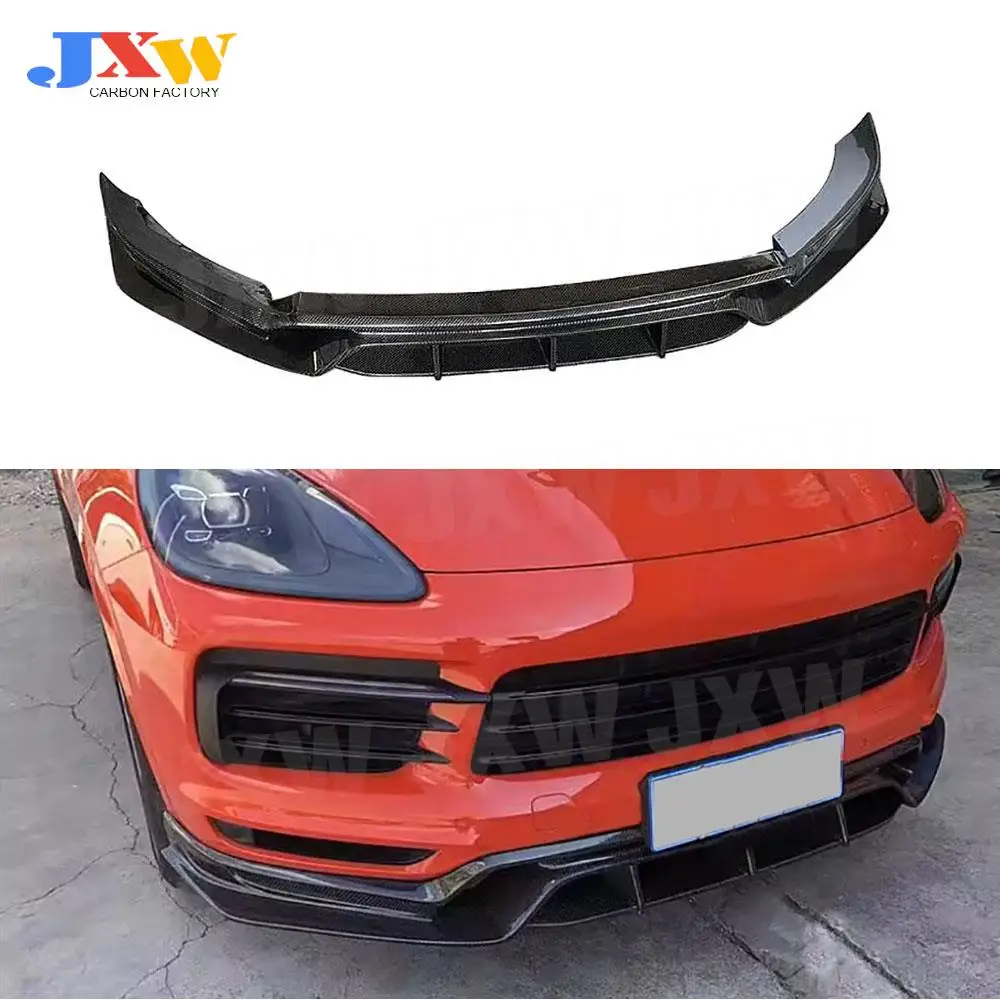 Carbon Fiber /FRP Body Kit Front Bumper Lip spoiler for Porsche Cayenne 2022 Car styling Head Chin Shovel Guard