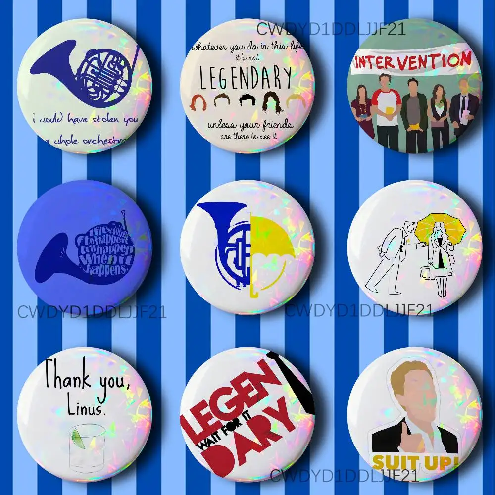 

H-How I Met Your Mother HIMYM Badge Brooch Figure Lapel Pins Clothes Backpack Fashion Cute Collection Decoration Display