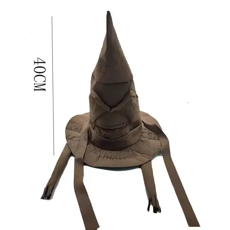 Modischer Film-Hexenhut Zaubererhut Potter Sortierhut aus Leder Halloween-Party-Requisiten Verkleidungshut Herren Cosplay Kostüm-Accessoires – Detail 1