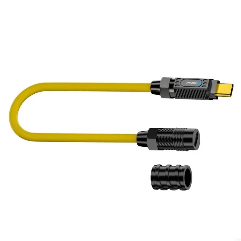 2025 baru 8K@60Hz 140W Pengajuan cepat USB C Kabel fleksibel spring tipe c Cord Extender