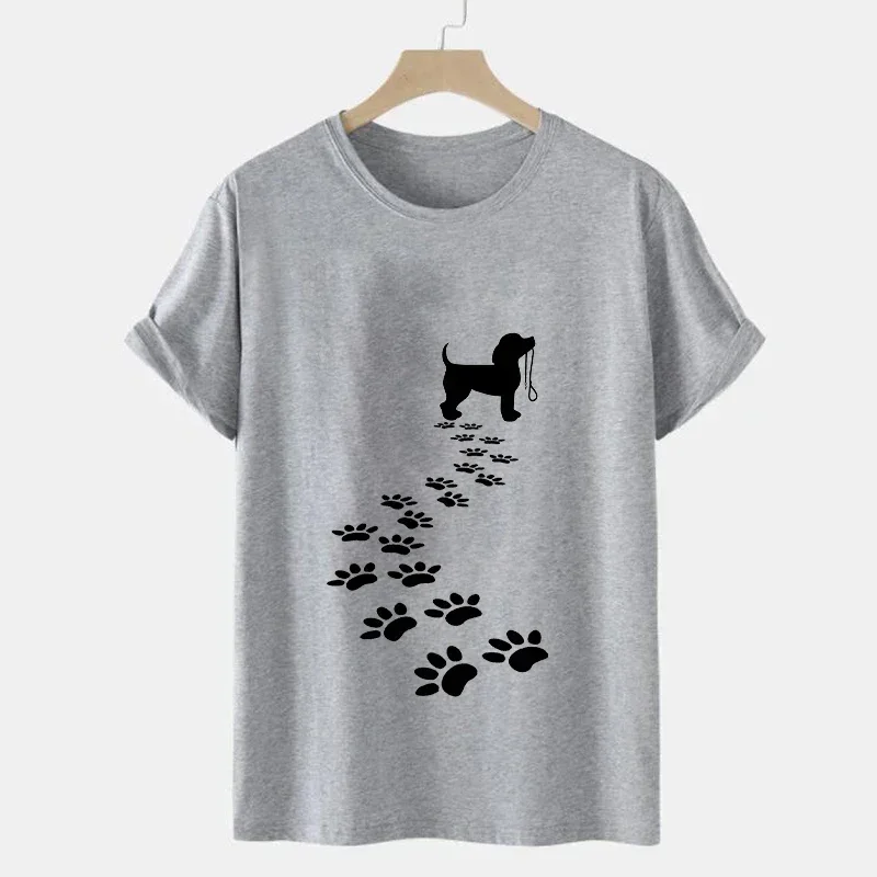 Summer Tshirts Fashion Kawaii Dog Paw Shirt Women Men Clothes Funny Graphic Tshirt Femme Harajuku Shirt Hip Hop T-shirt