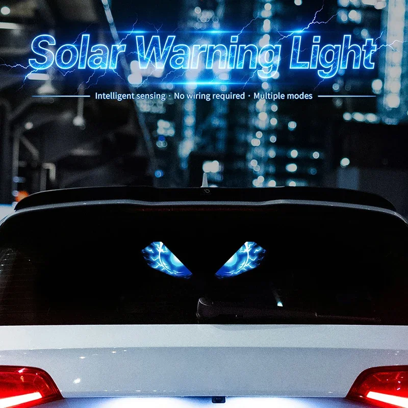 Car Dynamic Demon Eye LED Expression Light Environmental Atmosphere Light Truck Wireless Suction Cup Solar Powered LED Light