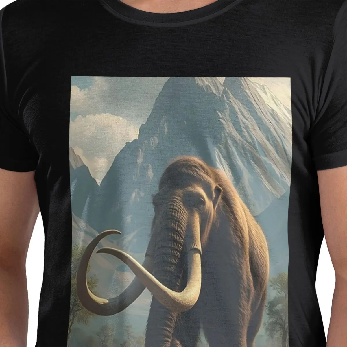 

Футболка Mammoth Prehistoryic Beast из 100% хлопка, мужские модные футболки, мужские футболки с круглым вырезом и коротким рукавом, S-6XL