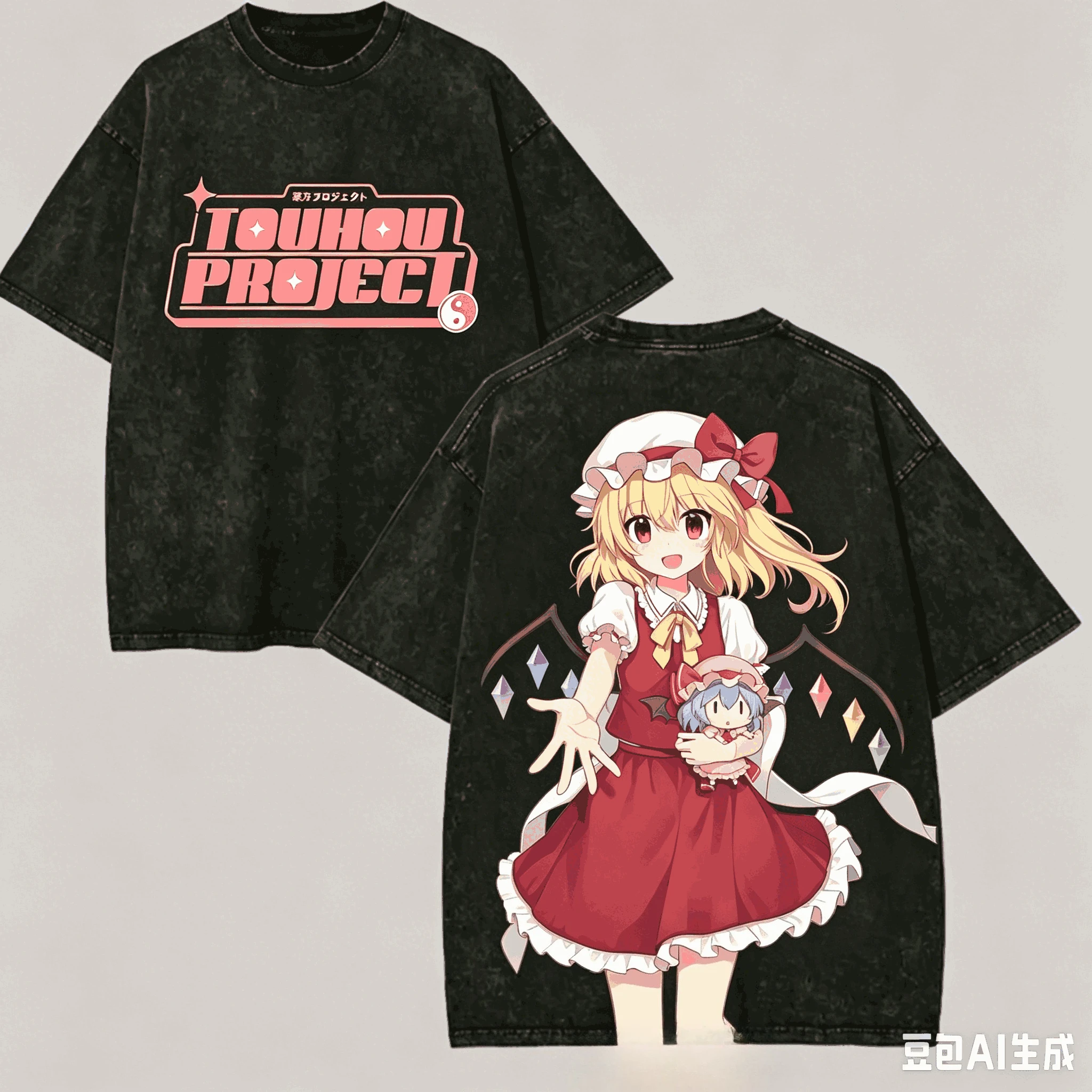 Touhou Project Washed T-shirt Anime Lover Harajuku New Model