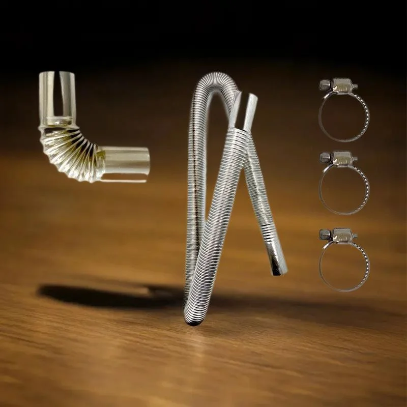 60-300 Cm Air Standkachel Rvs Uitlaatpijp Buis Gas Vent Slang Met Slangklem Voor auto Heater