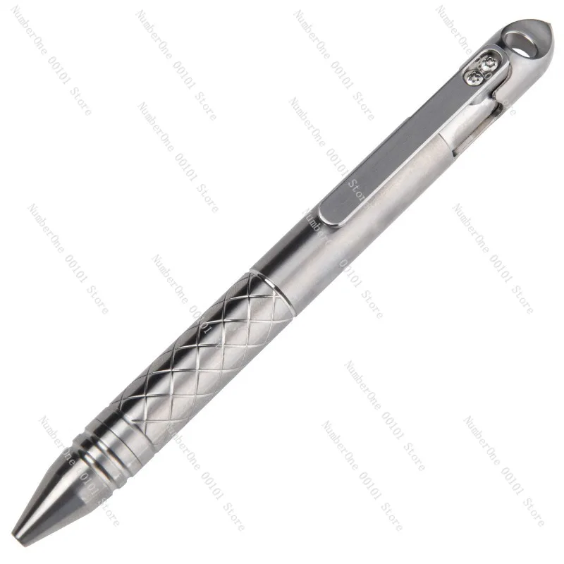 Professional Titanium Alloy Tactical Pen Bolt Action Signature Writing Pen Business Office Smooth Ink Rollerball Double