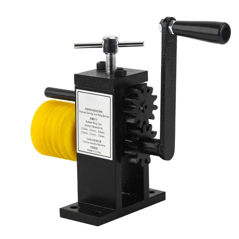 Hand Cranked Jewelry Making Press Machine Plastic Steel Roller Bangle Bending Machine Jewelry Ring Earring Bracelet Bender