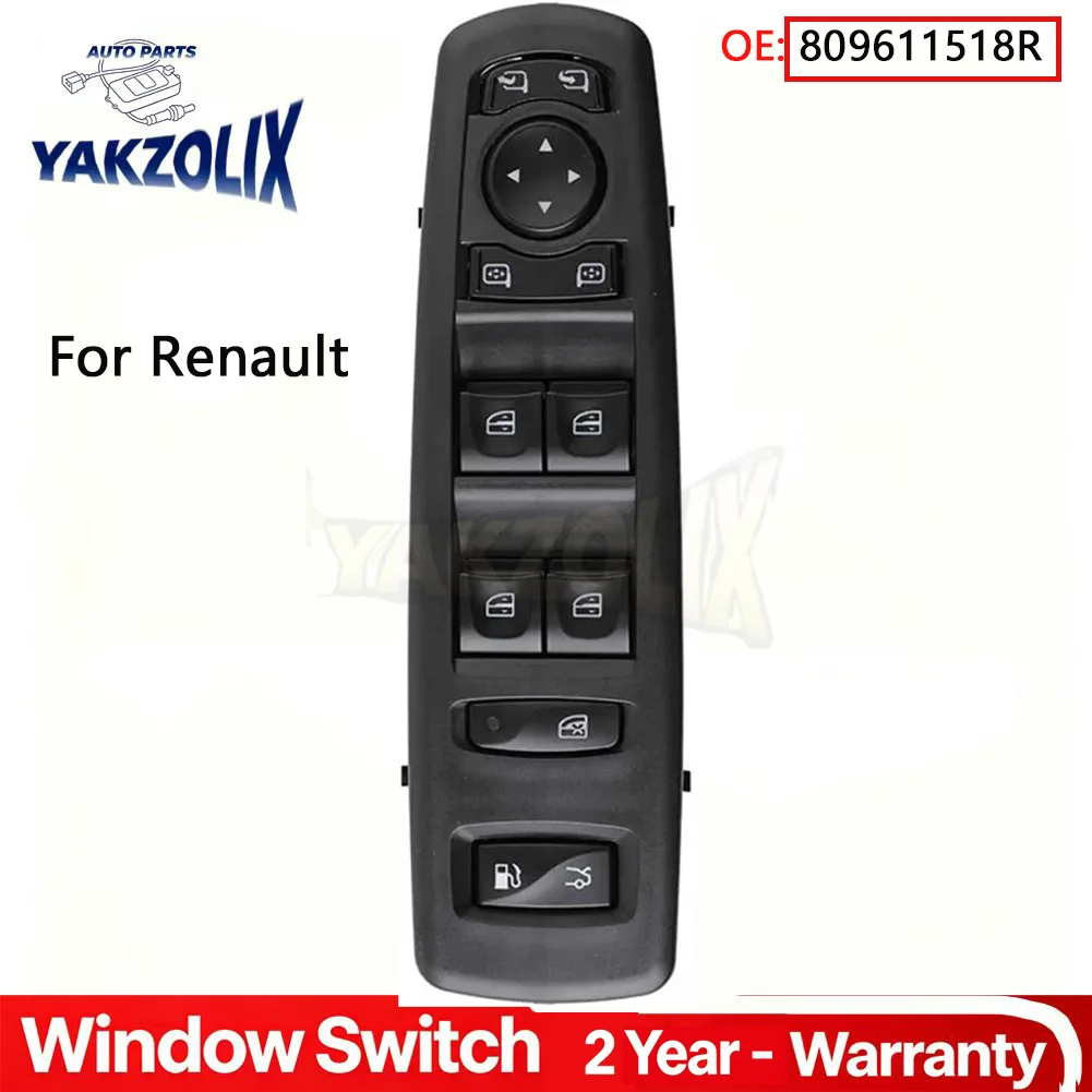 809611518R for 2011 Renault Latitude L70 Talisman Samsung SM5 SM7 2017 Front Driver Side Power Window Control Switch Auto Parts