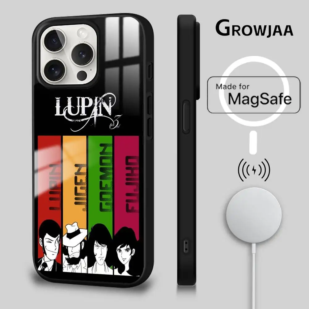 A-Arsene Lupin The Third1 funda de teléfono magnética para iPhone 17 16 15 14 13Pro Max Plus Mini Magsafe cubierta de carga inalámbrica
