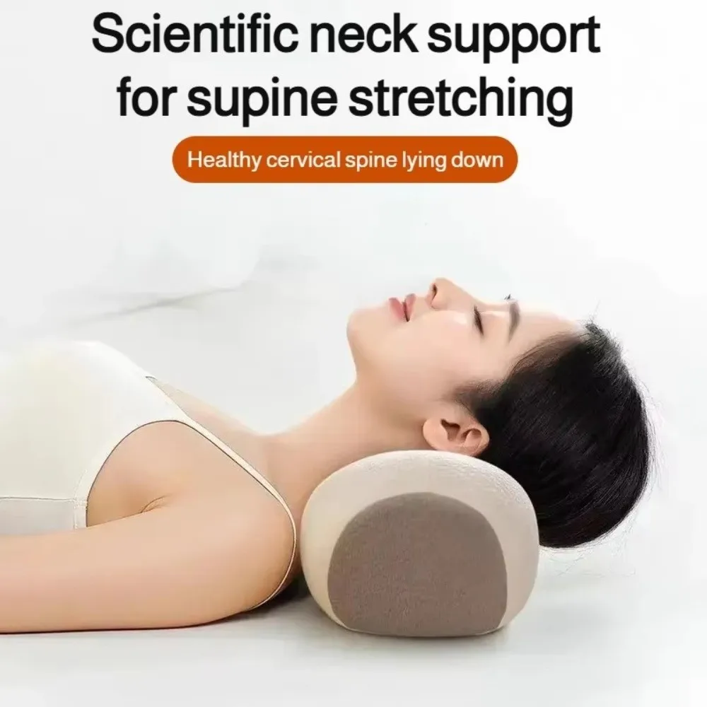 Cylindrical Buckwheat Pillows Anti-arch Help Sleep Spine Pillow Neck Pain Relief Breathable Neck Protection Health Pillow