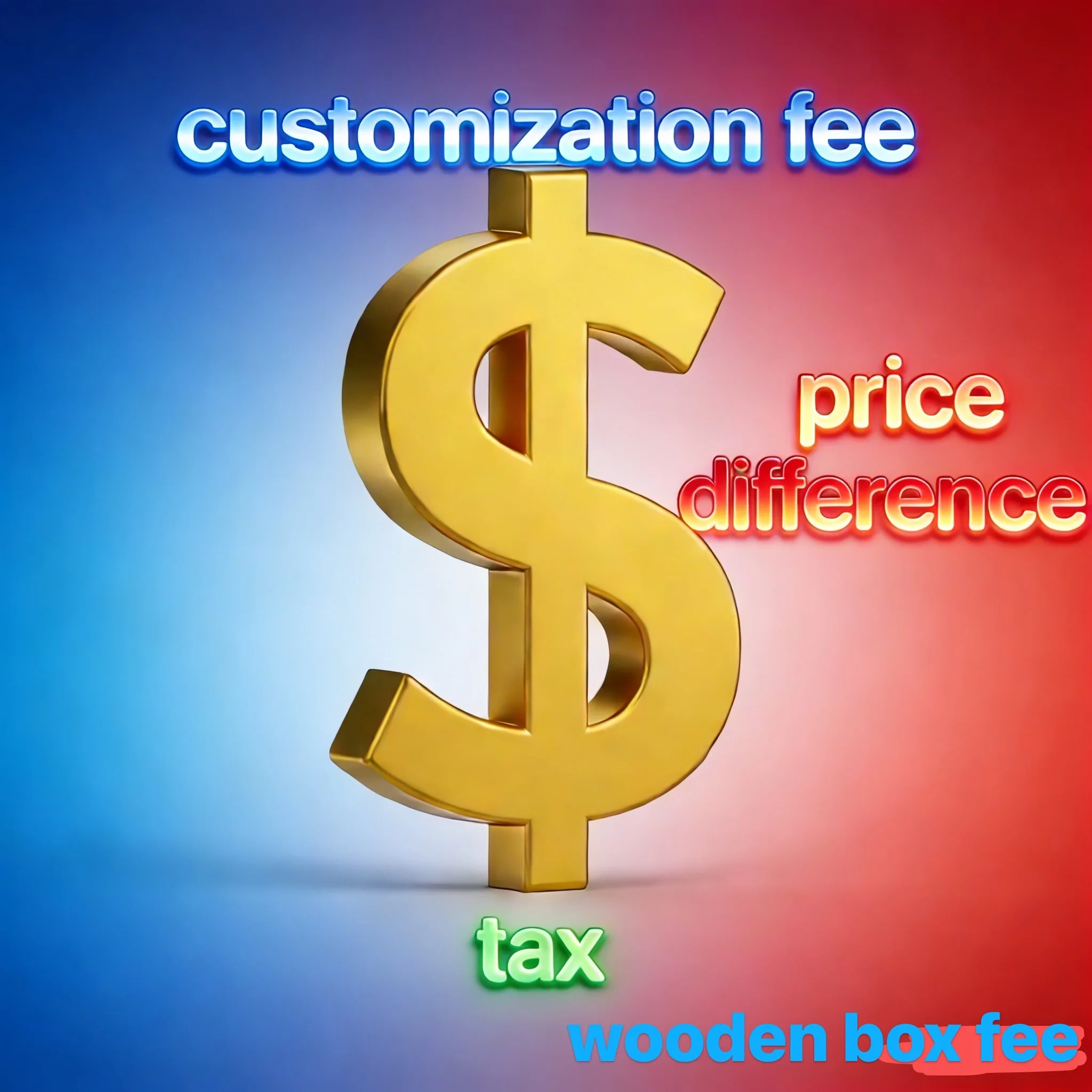 Logo customization fee / Additional customization fee / Delivery fee for address change