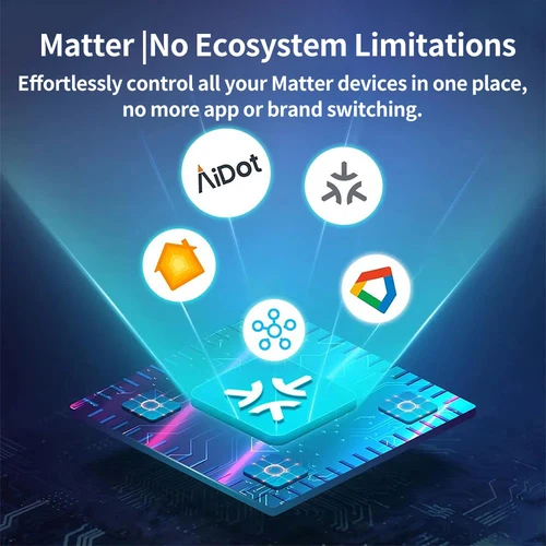 Imagen 2 del producto BORUIDAPLS Matter tira de alimentación inteligente enchufe de la UE con SmartThings Apple HomeKit Siri Google Home Control remoto por voz 220V 16A