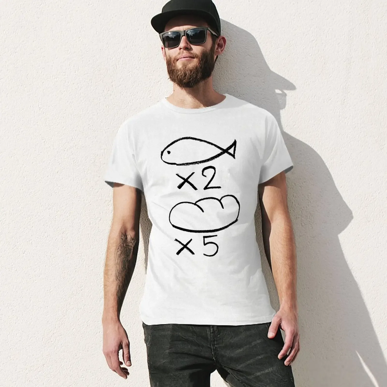 Feeding the Five Thousand - Saint Young Men T-shirt vintage sublime tops t shirts men
