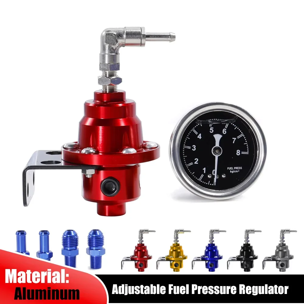 Adjustable Fuel Pressure Regulator Car Accessories Vehicle Refitting fuel Supercharger Universal with Gauge Kit Blue/Red/Black