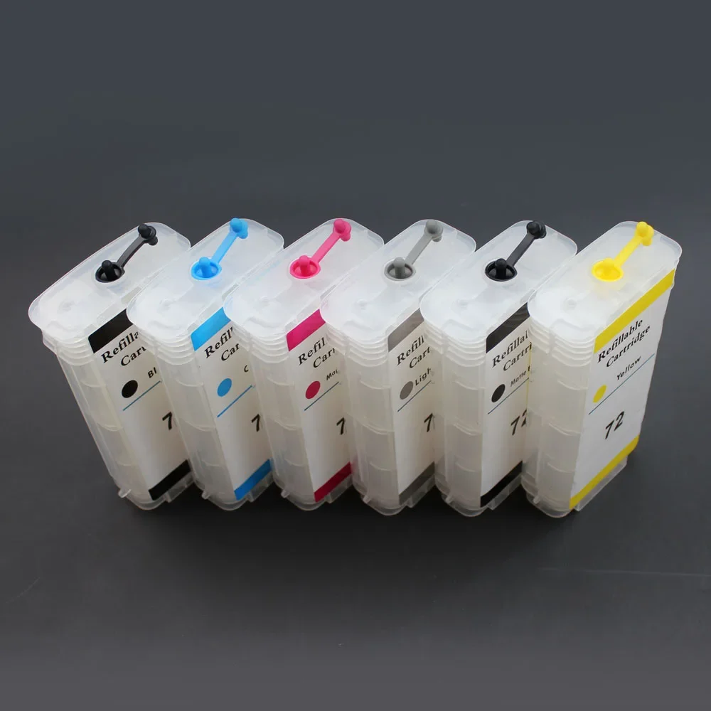 For HP 72 Refill Ink Cartridge with ARC Chip for HP Designjet T610 T620 T770 T790 T1100 T1120 T1200 T1300 T2300 printer