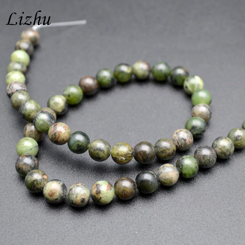 8mm Natural New Green Australia Jade Stone Round Beads DIY Jewelry Making