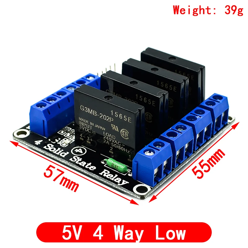 5V Relay 1 2 4 8 Channel For OMRON SSR High Low Level Solid State Relay Module 250V 2A For Arduino