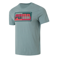 Puma Men's Graphics Puma Box Tee T-Shirt Round Neck Loose Breathable Daily Casual Top Running Fitness Half Sleeve Short Sleeve 687678-30