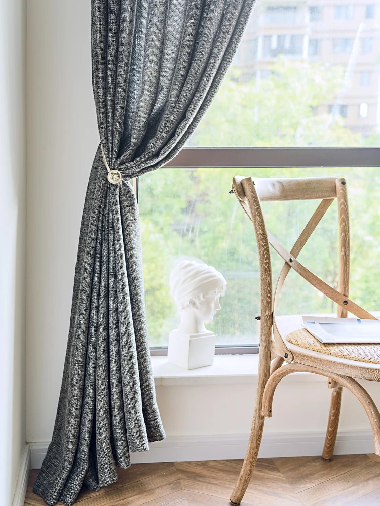 New style mixed color ecological cotton and linen curtains for living room Curtains for Living dining room bedroom