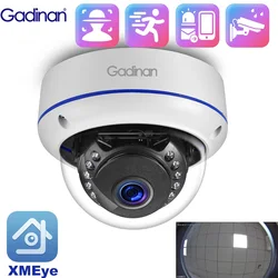 Gadinan 1.7mm Wide Angle Outdoors 4K IP Camera Face Detection POE 8MP CCTV 150 Degrees Fisheye Security Video Surveillance XMEye