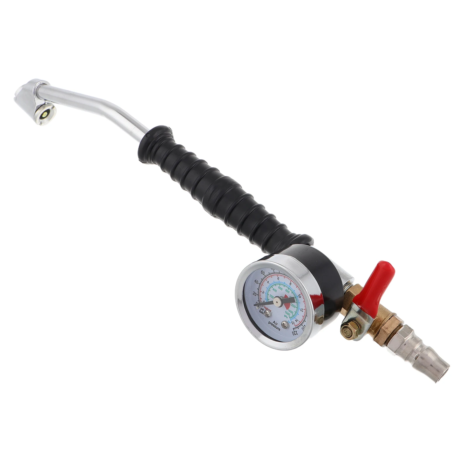 

Heavy Duty Tire Inflator Nozzle With Pressure Gauge Extended Quick Inflation For Truck Motorcycle Bicycle Sports Ball Accurate
