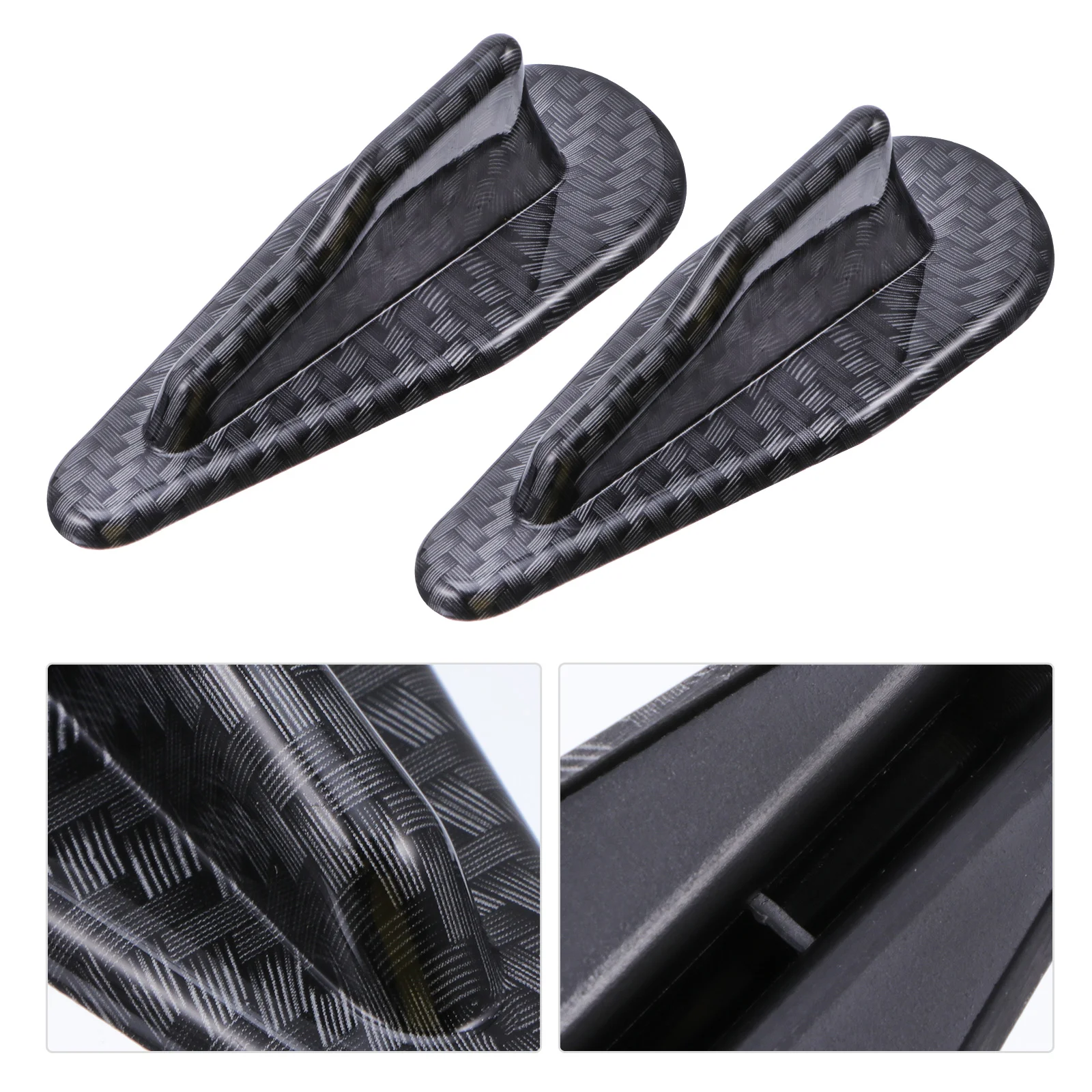 2 Pcs Spoiler Wing Auto Dryer Air Diffuser Car Generator Mini Shark Fin Splitter